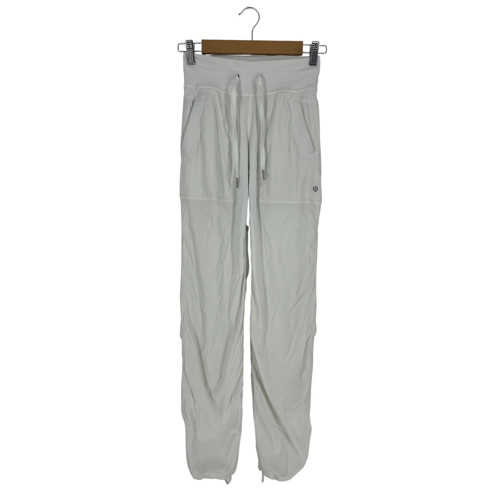 Lululemon Dance Studio Pant III Lined White Mid Rise Size 0 30" Inseam - Picture 2 of 8